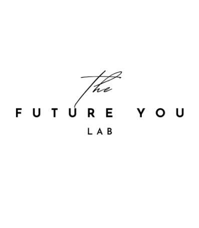 the log of the future you lab a teenage guy, a genz or a millennial sitting outside holding a phone with a backpack. the future you lab