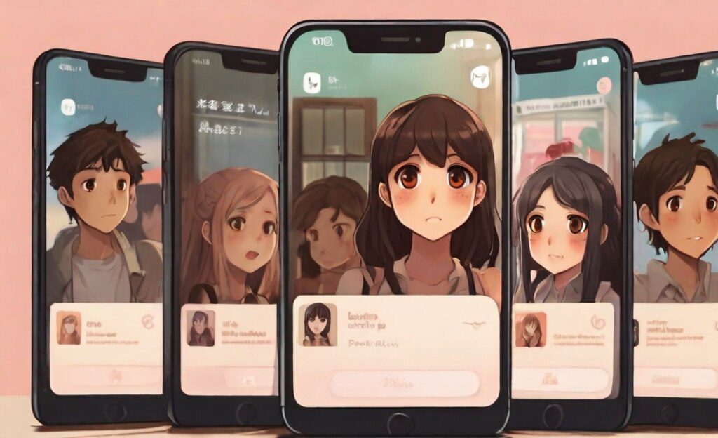 a picture of a dating app with many adults on screen. The future you lab