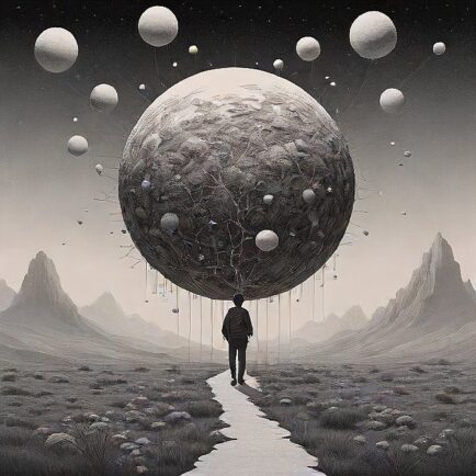 self awareness, a guy walking down a path to a view with many planets in the sky, the future you lab, Self-Awareness For Millennials and Gen Z