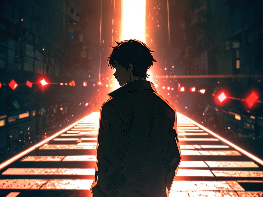 a man looking back against the idea of true love